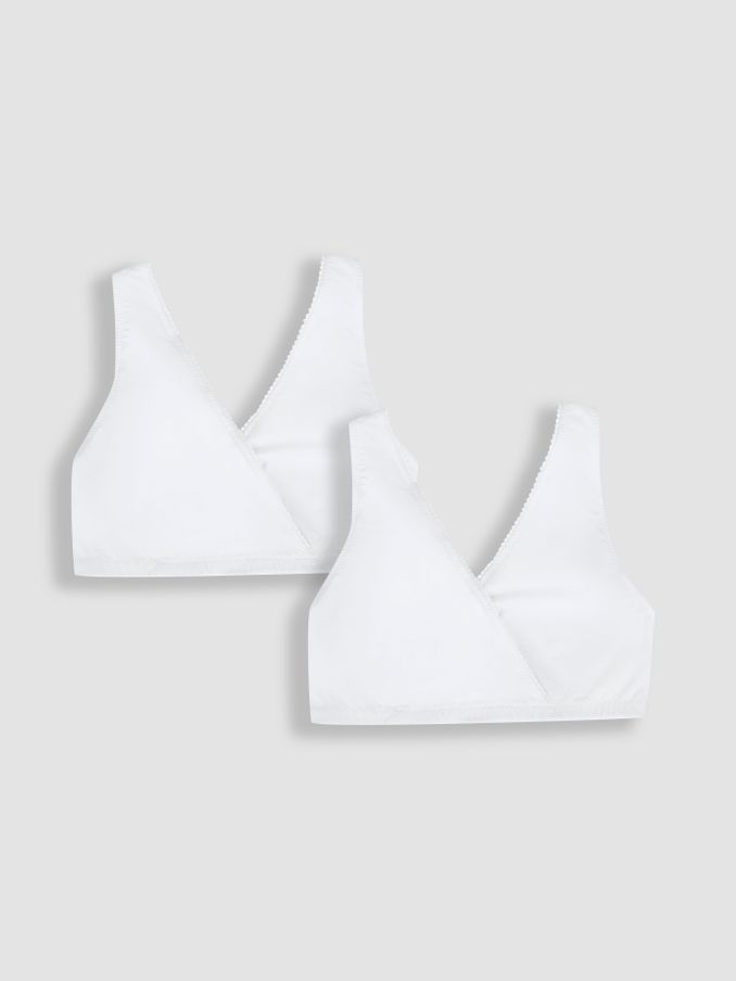 White 2-Pack Maternity & Nursing Sleep Bras (C18211) | £18