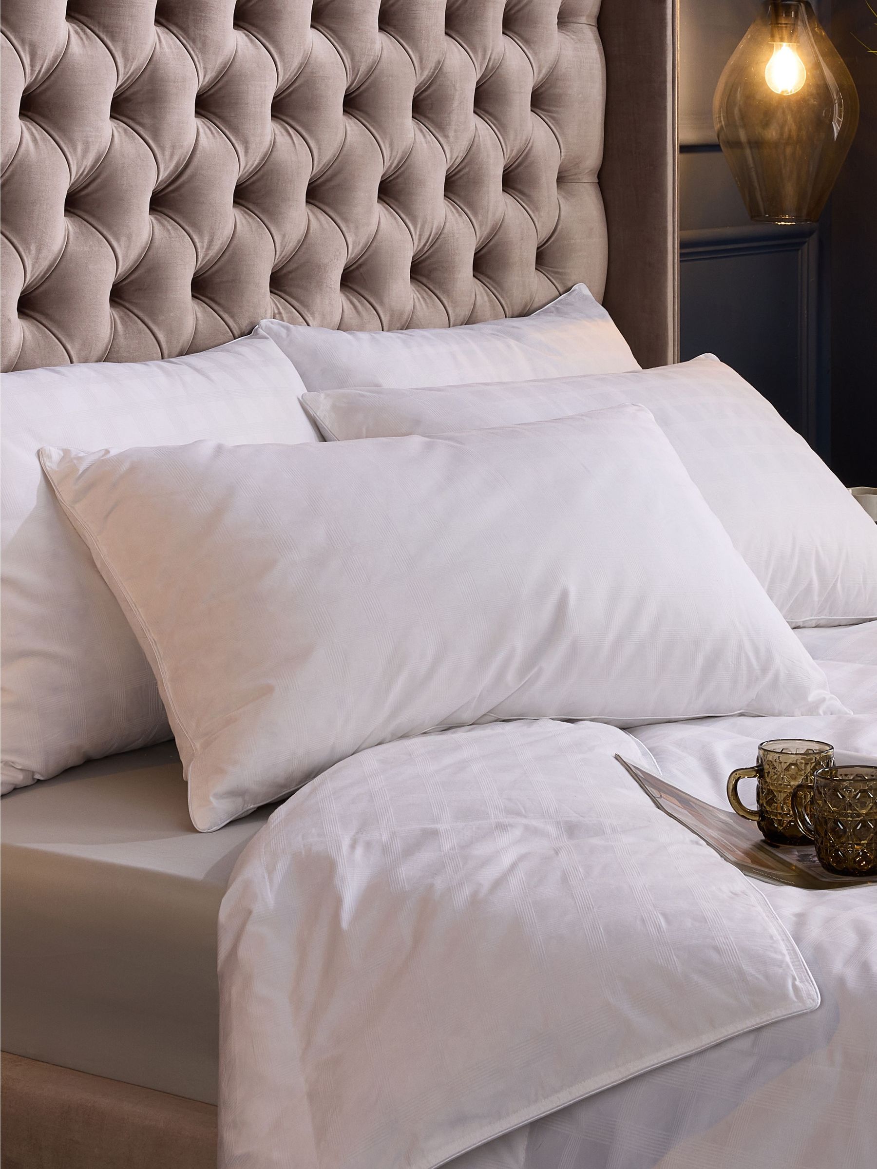 White Hungarian Goose Down Soft Front Sleeper White Pillow (C23902) | £74