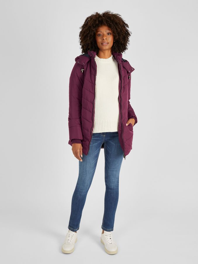 Wine Red 2-in-1 Maternity Puffer Jacket (C25977) | £35