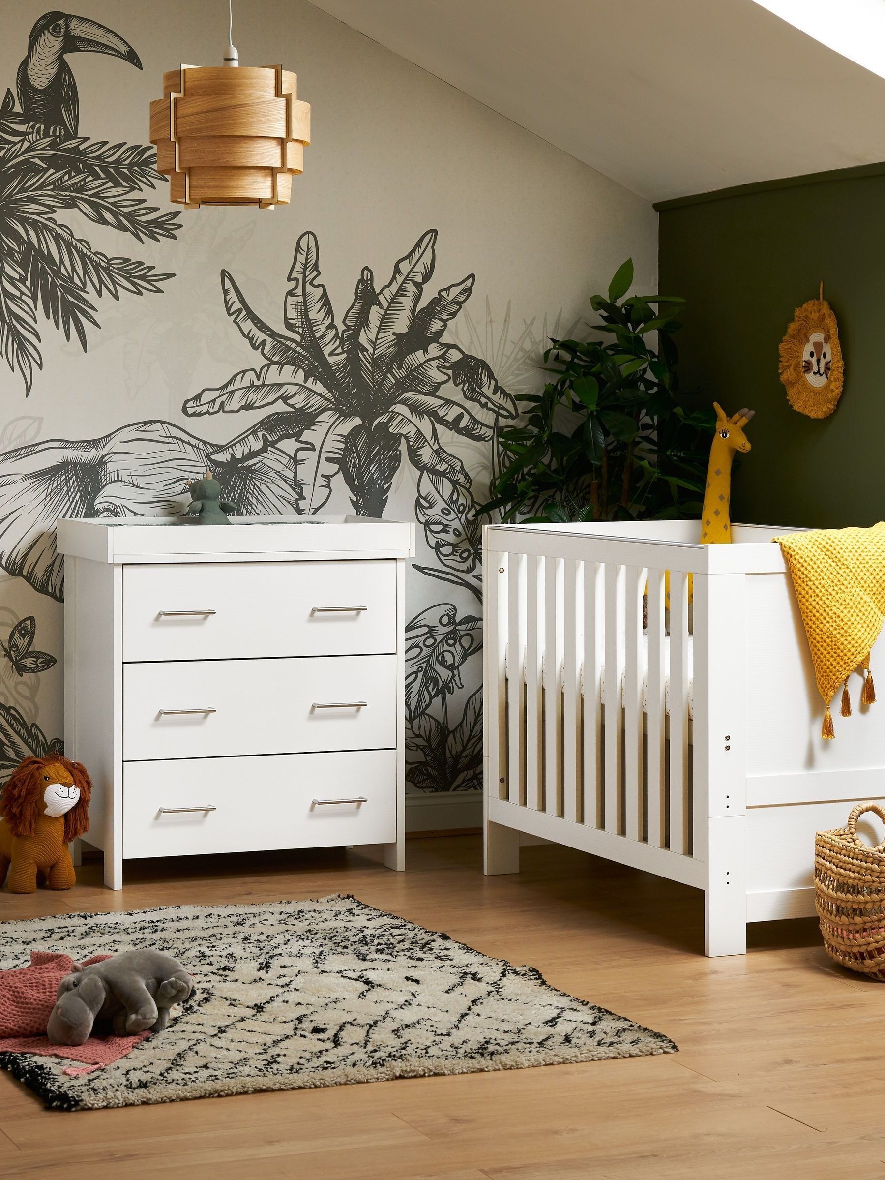 Obaby White Nika Mini Nursery Furniture Set 2 Piece (C30968) | £420