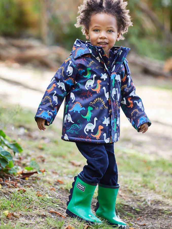 Green Dino Printed Lined Wellies (C34351) | £22.50 - £24.50