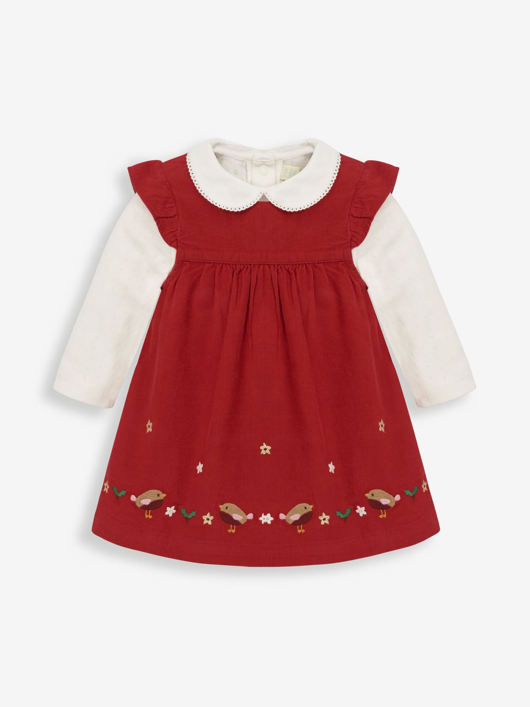 2-Piece Robin Baby Dress & Body Set in Red (C38840) | £15