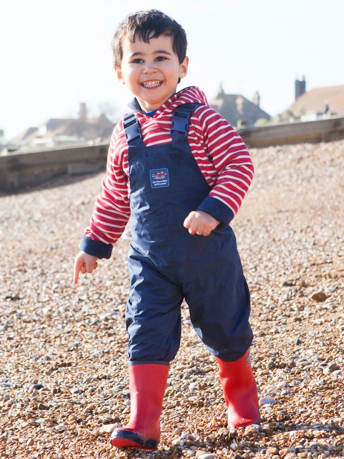 Navy Blue Pack-Away Waterproof Dungarees (C40801) | £32 - £34.50