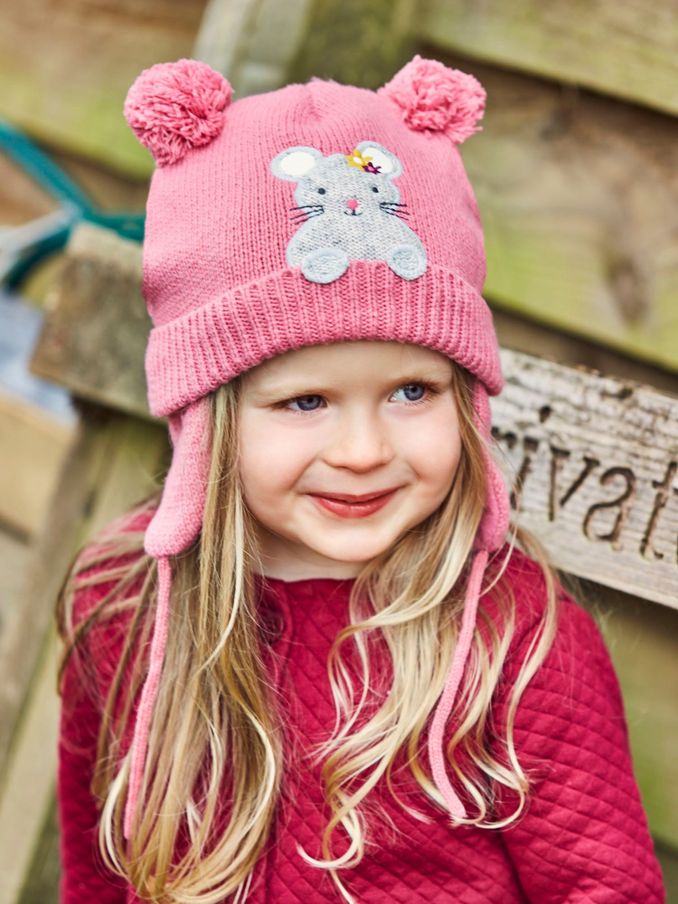 Pink Mouse Appliqué Hat (C42867) | £9