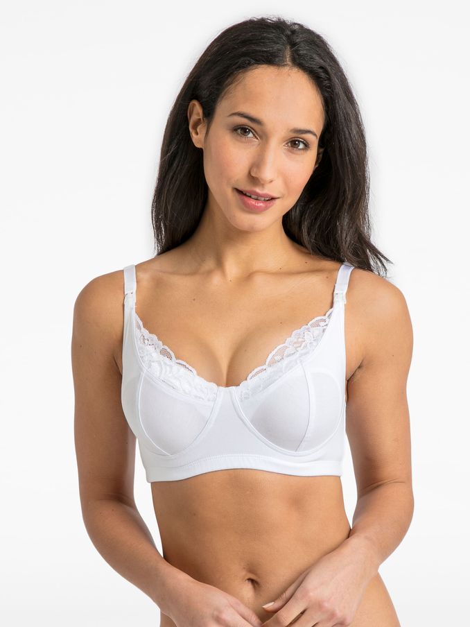 White Lace Trim Maternity & Nursing Bra (C44642) | £18