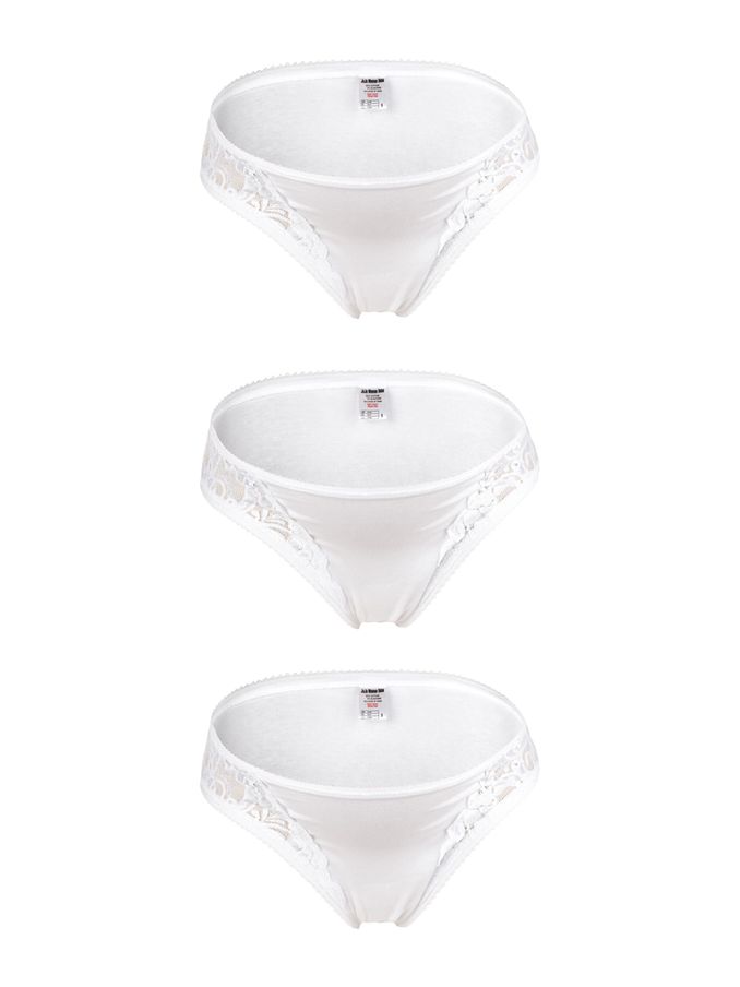 White 3-Pack Lace Trim Maternity Knickers (C45301) | £5