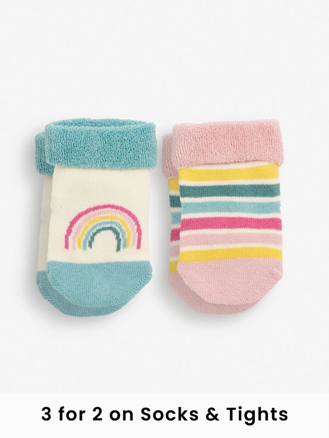 Bright Rainbow 2-Pack Baby Socks (C49800) | £7.50