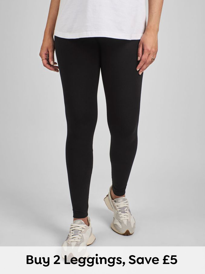 Black Cotton Rich Maternity Leggings (C52171) | £22.50