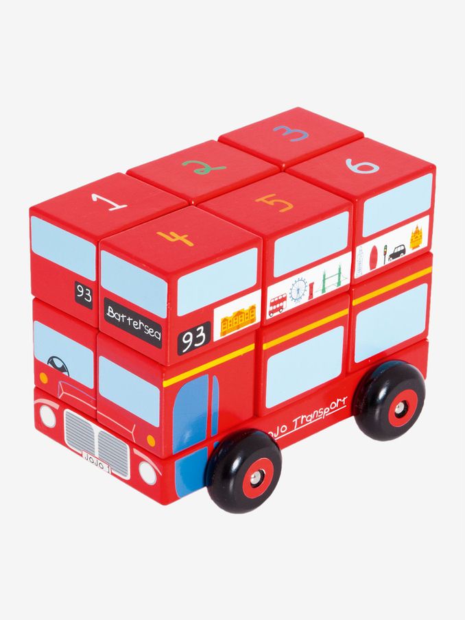 London Bus Wooden Block Stacker (C54192) | £19.50