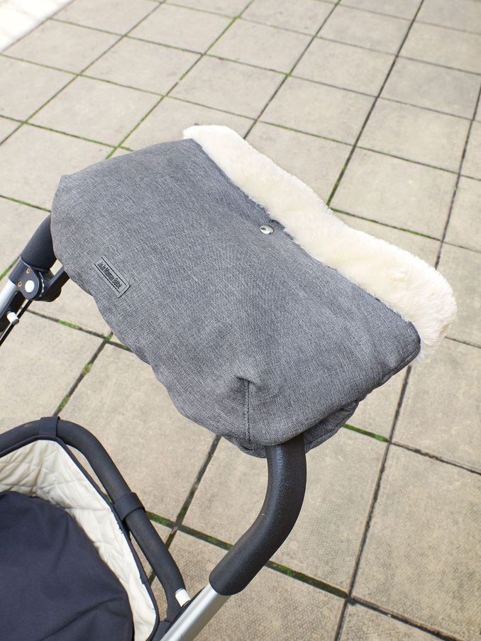 Grey Deluxe Stroller Handmuff (C57007) | £23