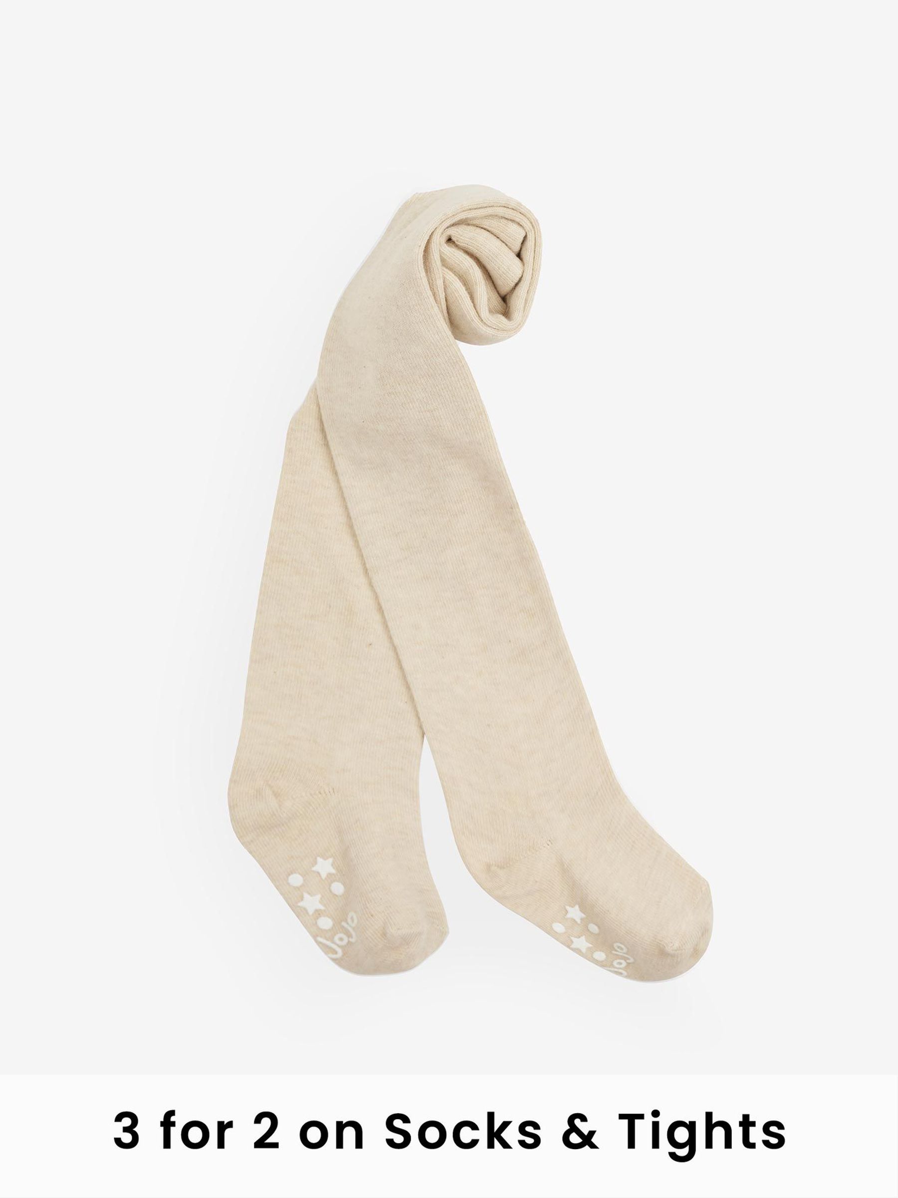 Natural Cotton Rich Plain Tights (C61346) | £9.50
