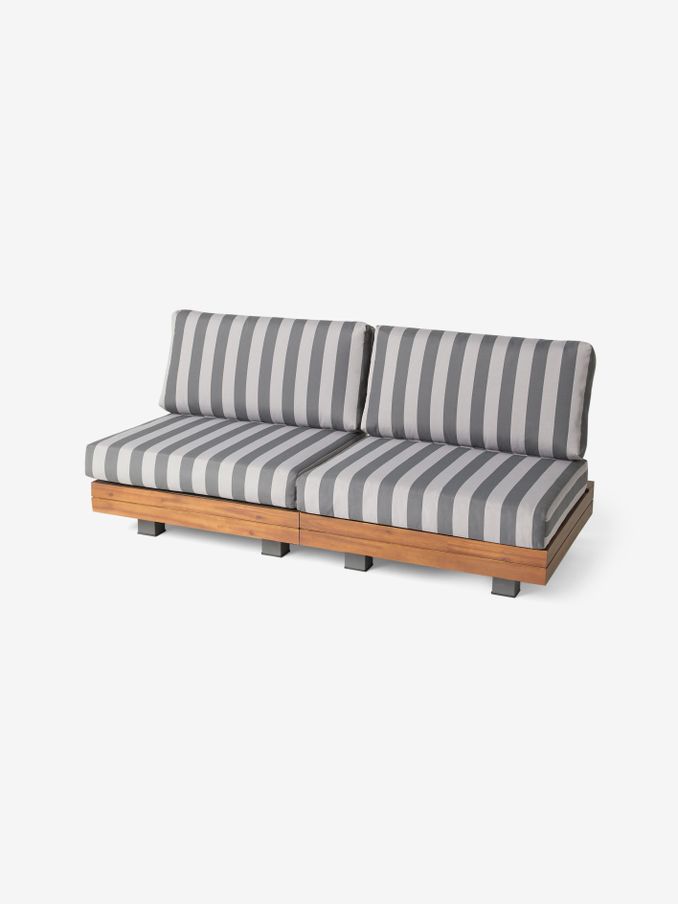 Avarna Garden 2 Seater Sofa in Grey Stripe (C68157) | £829