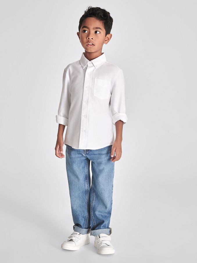 13-14 yrs Button Down Oxford Shirt in White (C68222) | £28