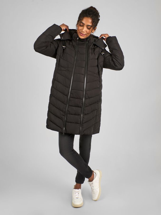 Black 2-in-1 Maternity Puffer Coat (C71088) | £89.50