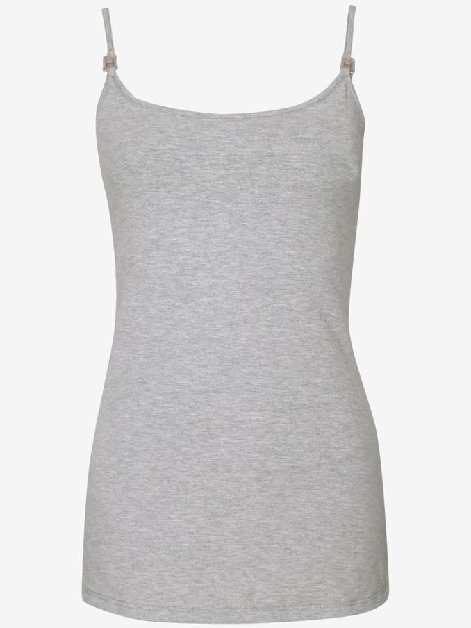 Grey Maternity & Nursing Vest Top (C74080) | £12