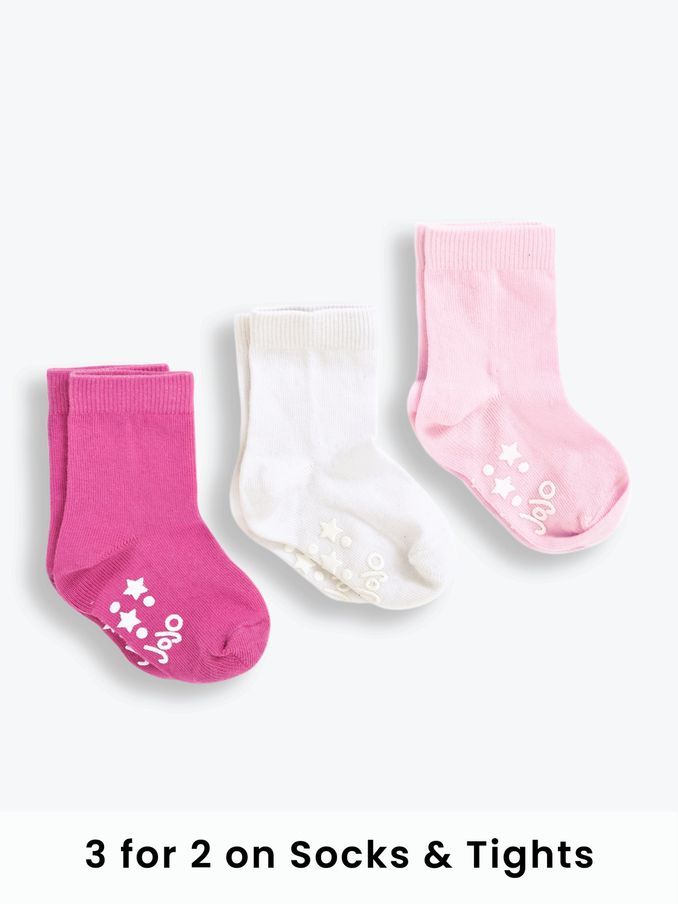 Pink 3-Pack Short Cotton Socks (C76179) | £9.50