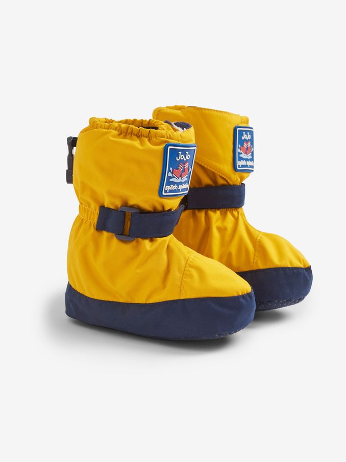 Mustard Yellow Waterproof Fleece Lined Baby Booties (C86132) | £21 - £22