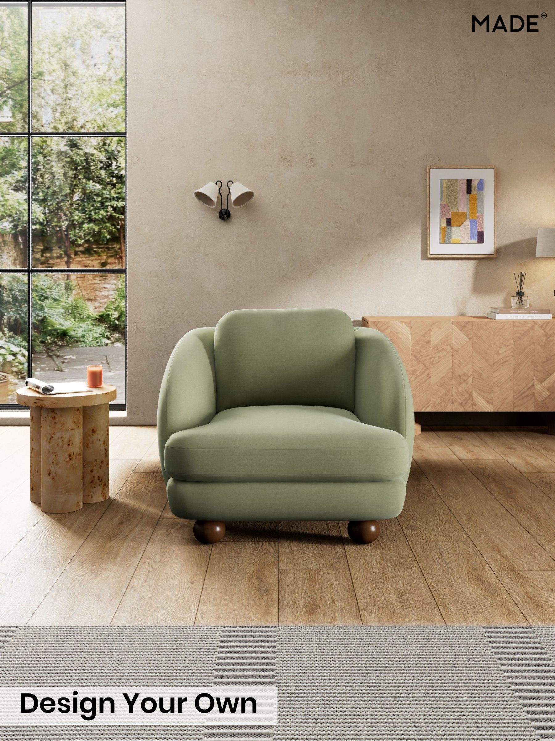 Cotton Velvet Blend/Sage Green - Madris By Made