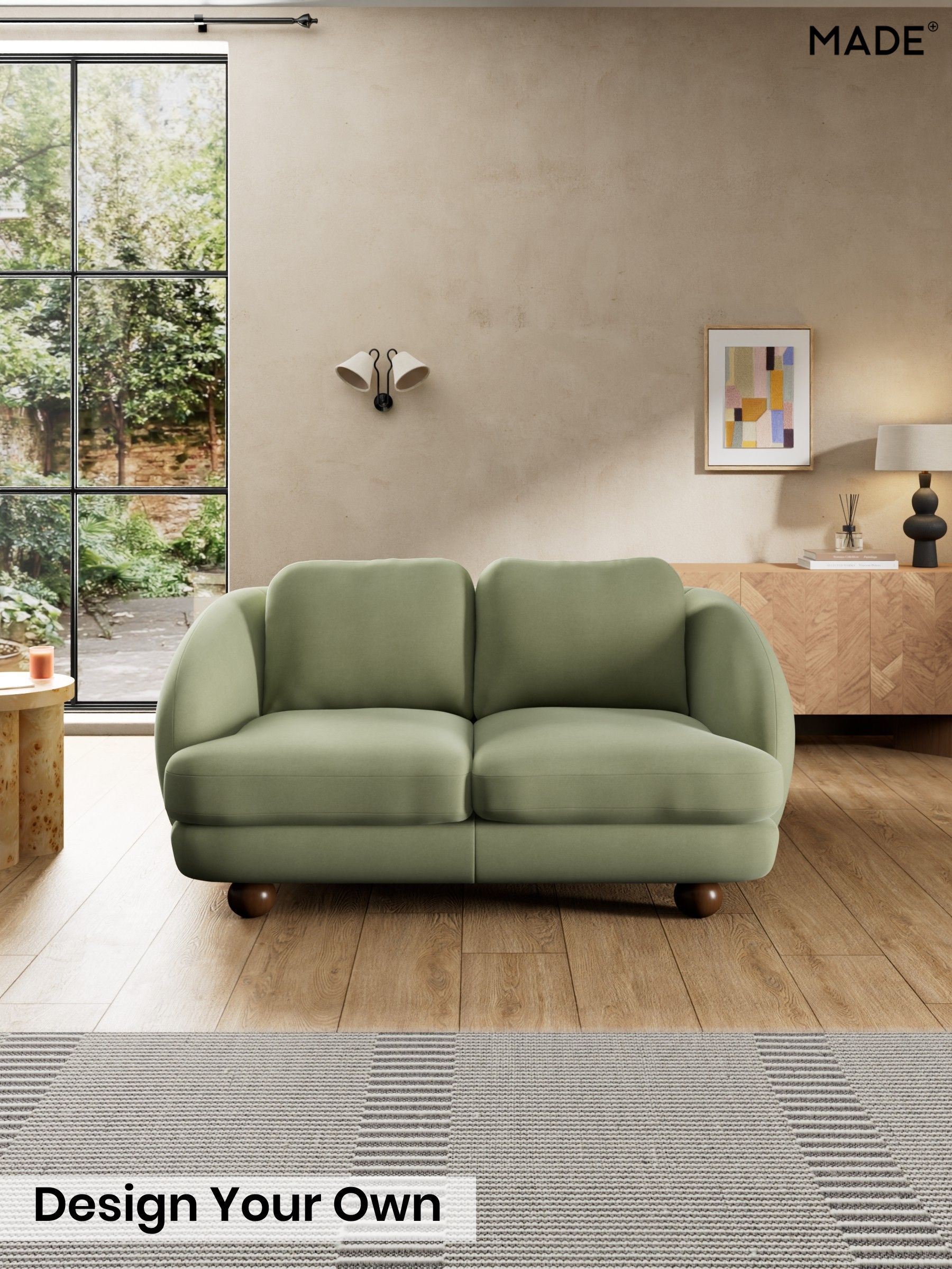 Cotton Velvet Blend/Sage Green - Madris By Made