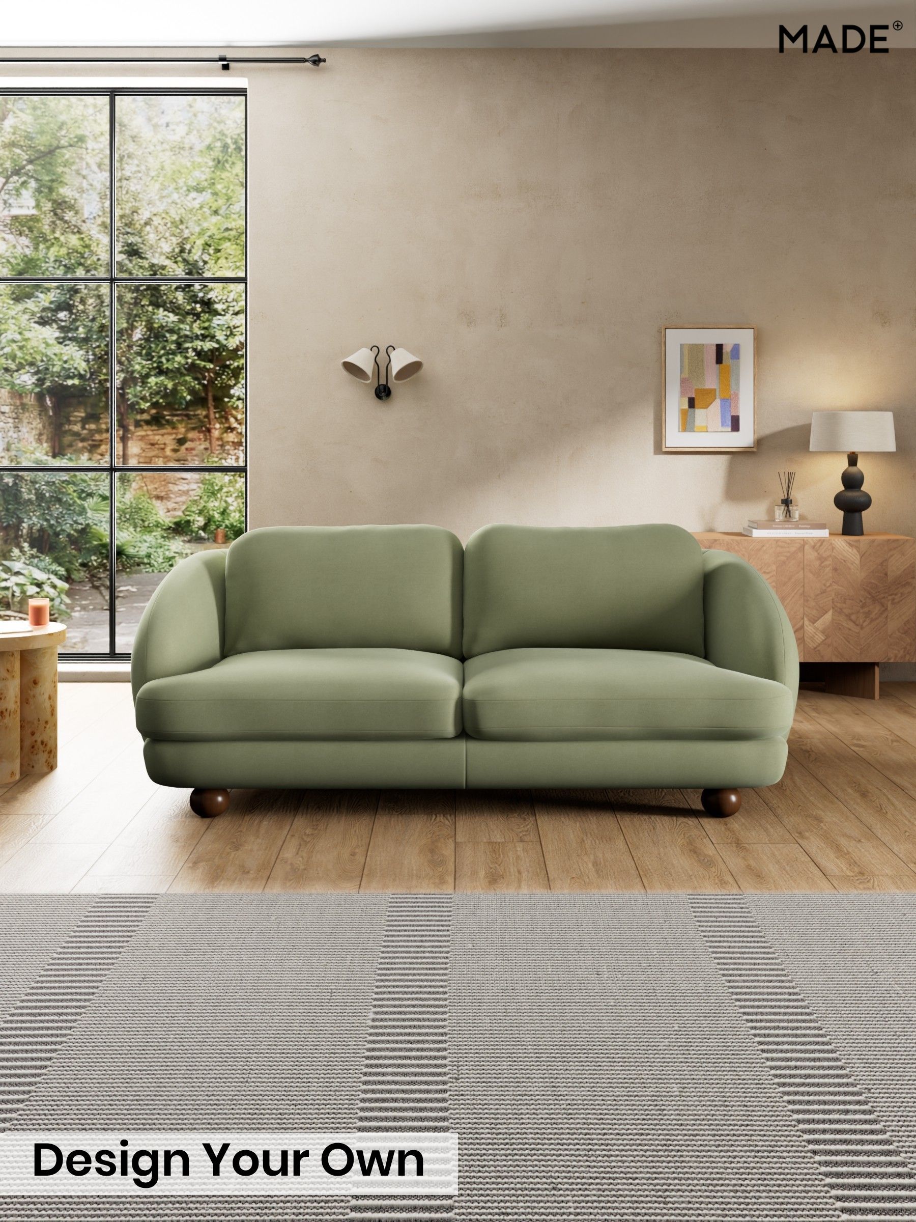 Cotton Velvet Blend/Sage Green - Madris By Made