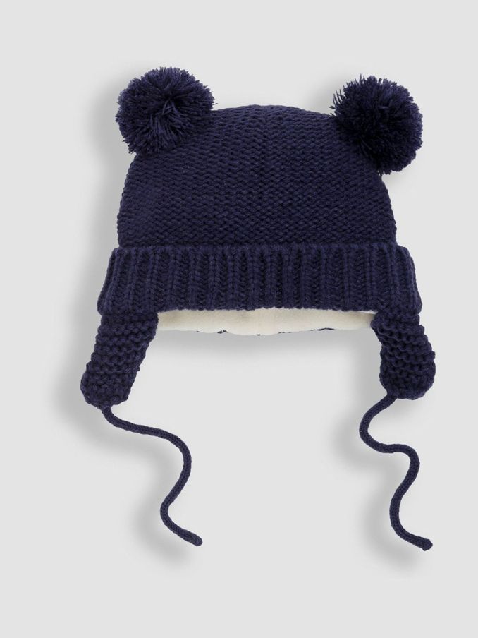 Navy Blue Cosy Pom Pom Hat (C87973) | £8