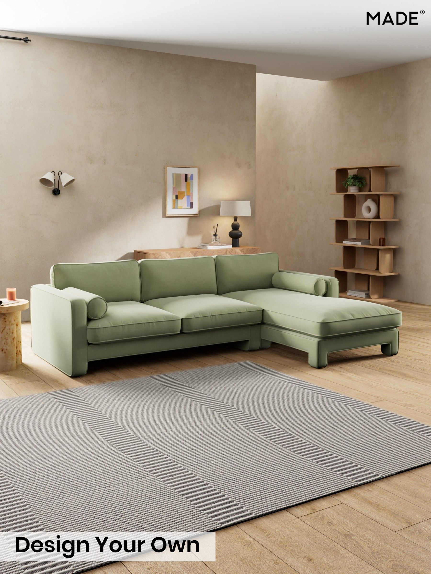 Cotton Velvet Blend/Sage Green - Holloway By Made