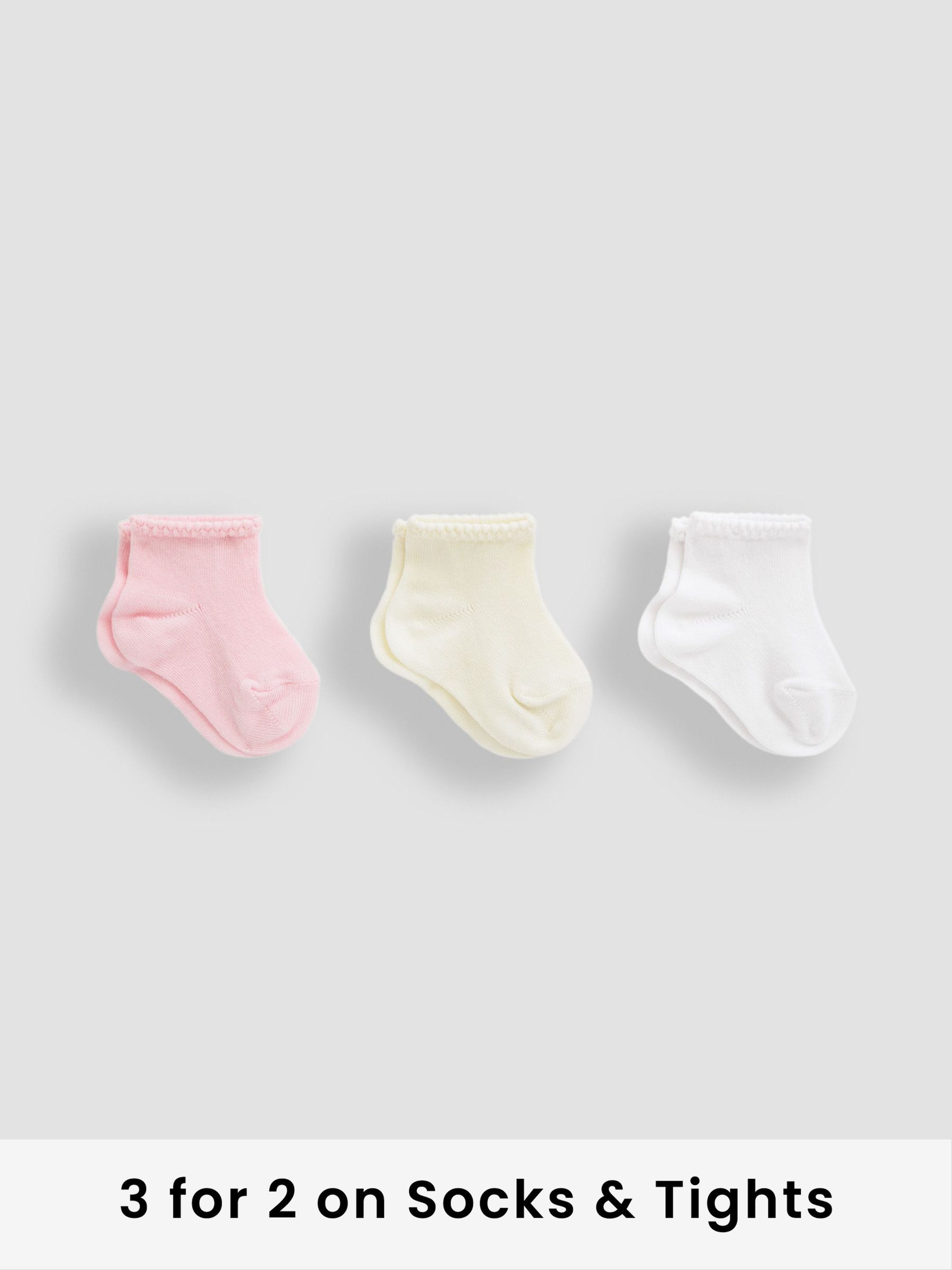Cream Pastel 3-Pack Princess Socks (C90243) | £11.50