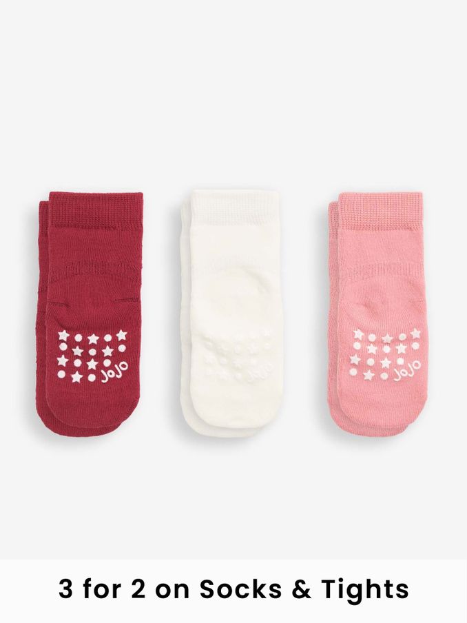 Berry Pink 3-Pack Extra Thick Socks (C95197) | £10.50