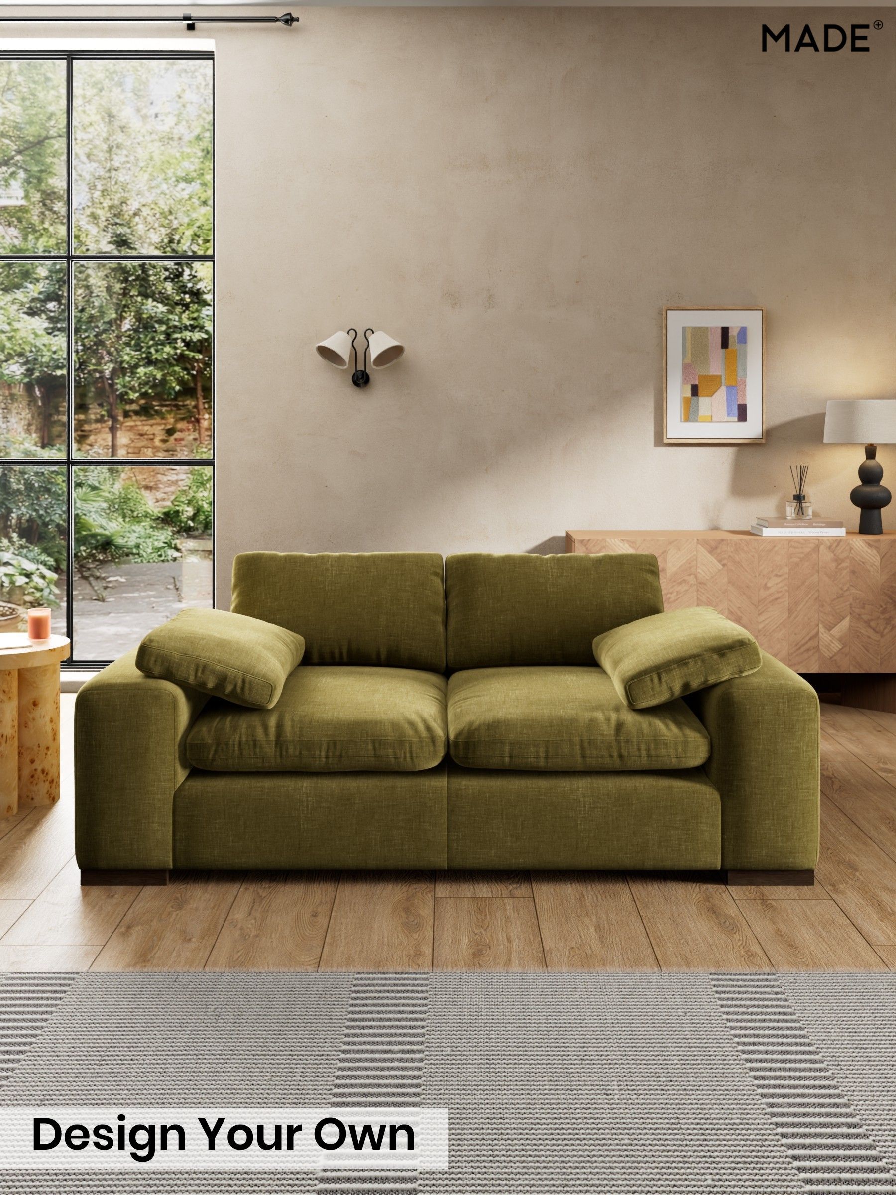 Etched Chenille/Moss Green - Melbourne Luxe By Made