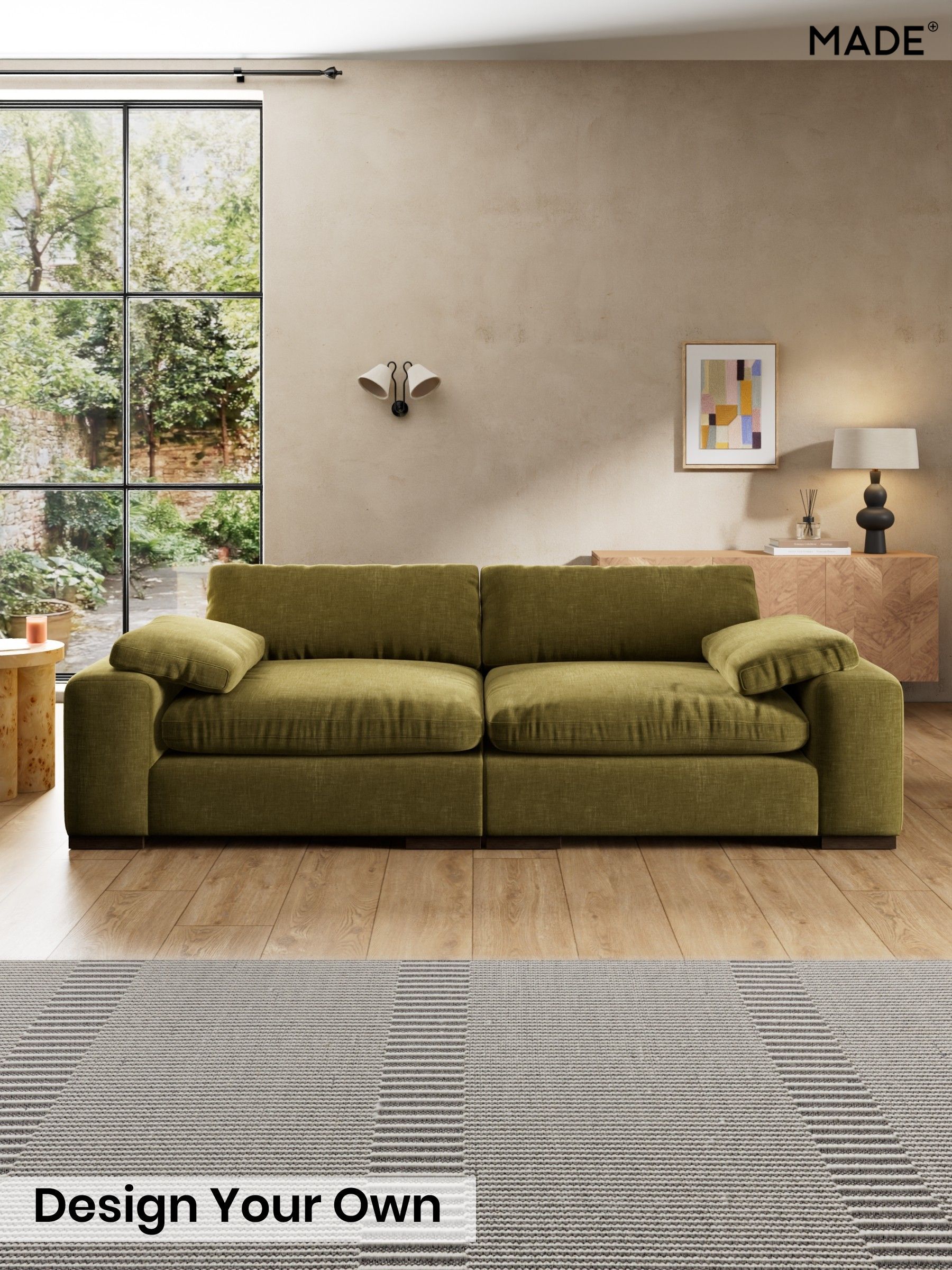 Etched Chenille/Moss Green - Melbourne Luxe By Made