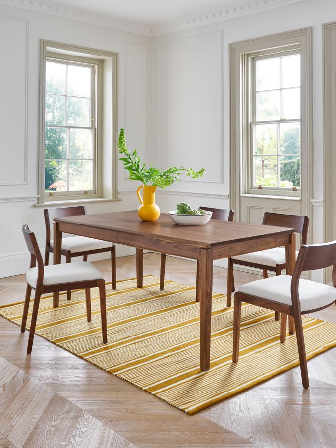 Jasper Conran London Brown Rectangular 6 to 8 Seater Belgrave Walnut Extending Dining Table (D07939) | £999