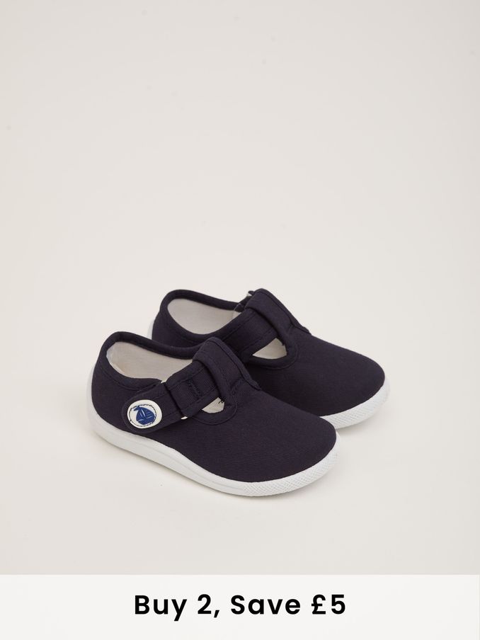 Navy Blue Canvas Summer Shoes (D18211) | £8
