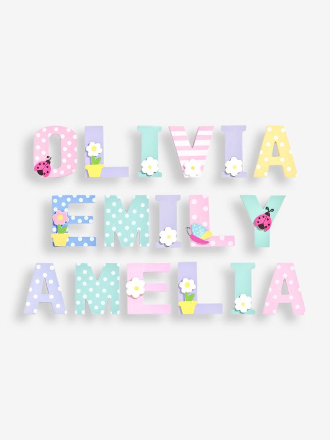 Pastel Wooden Letters (D18212) | £1.50