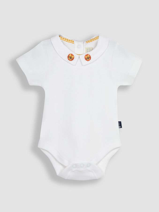 White Lion Embroidered Collar Bodysuit (D18243) | £6