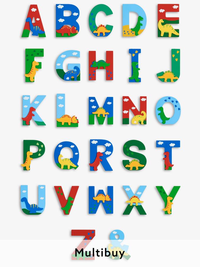 Dinosaur Wooden Letters (D18246) | £1.50