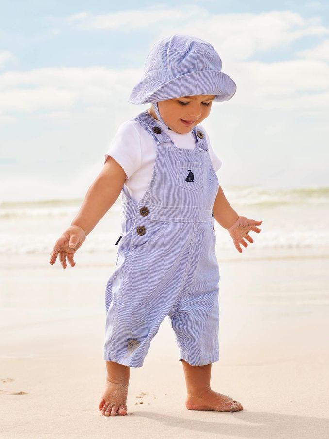 Stripe Sun Hat in Blue (D18289) | £14