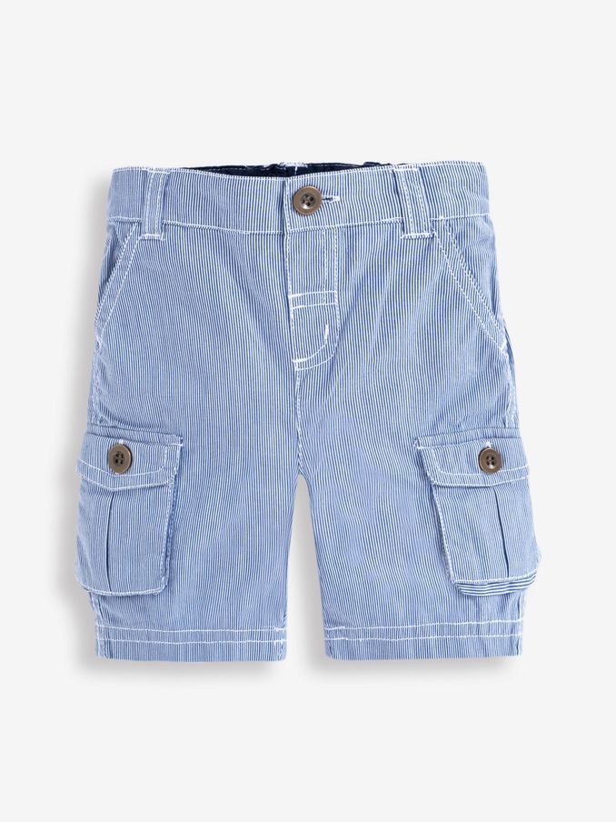 Stripe Cargo Shorts in Blue (D18290) | £7