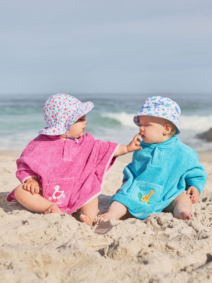 Pink Towelling Poncho (D40978) | £22