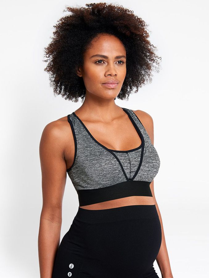 Active Maternity & Nursing Bra in Marl Grey (D41000) | £12