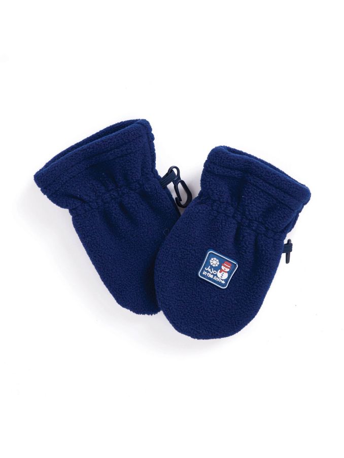 Navy Blue Polarfleece Pop-On Mittens (D55359) | £4