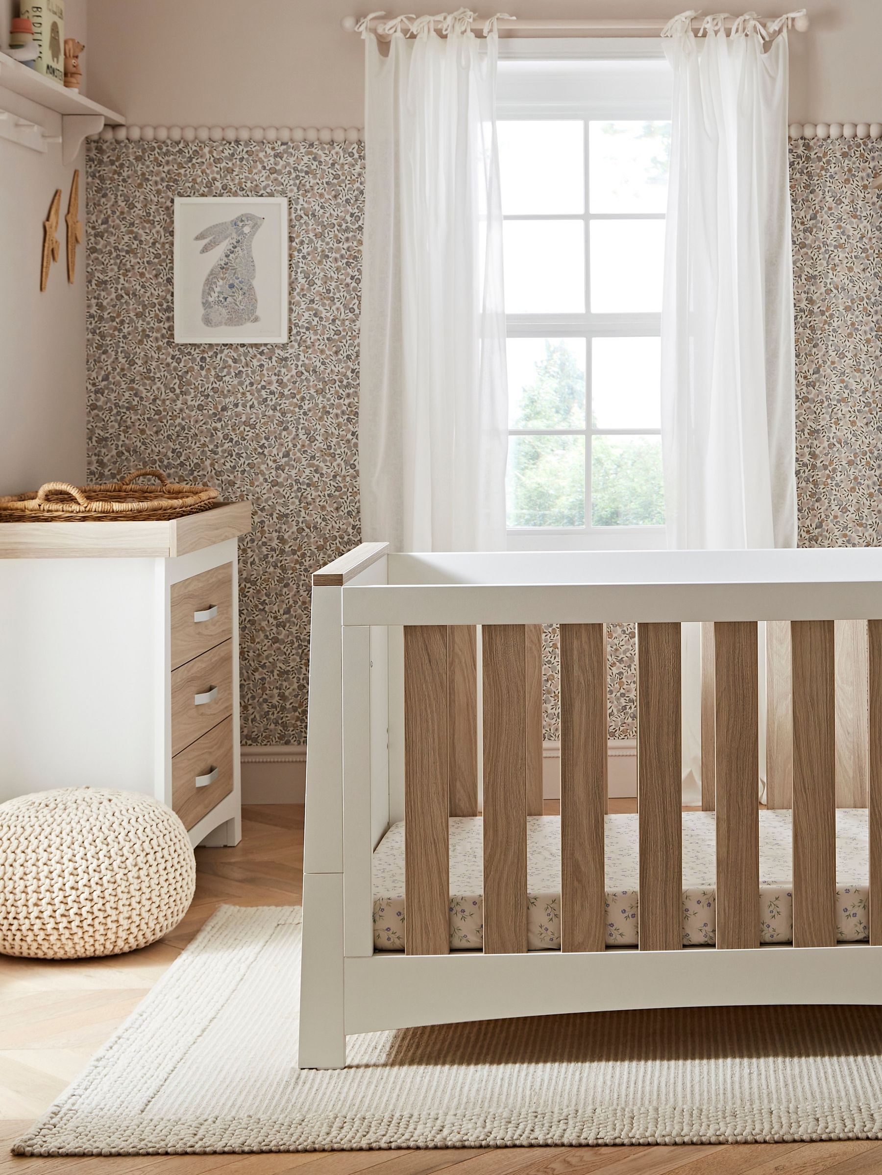 Cuddleco White and Ash Ada 2 Piece Nursery Furniture Set (D56210) | £579