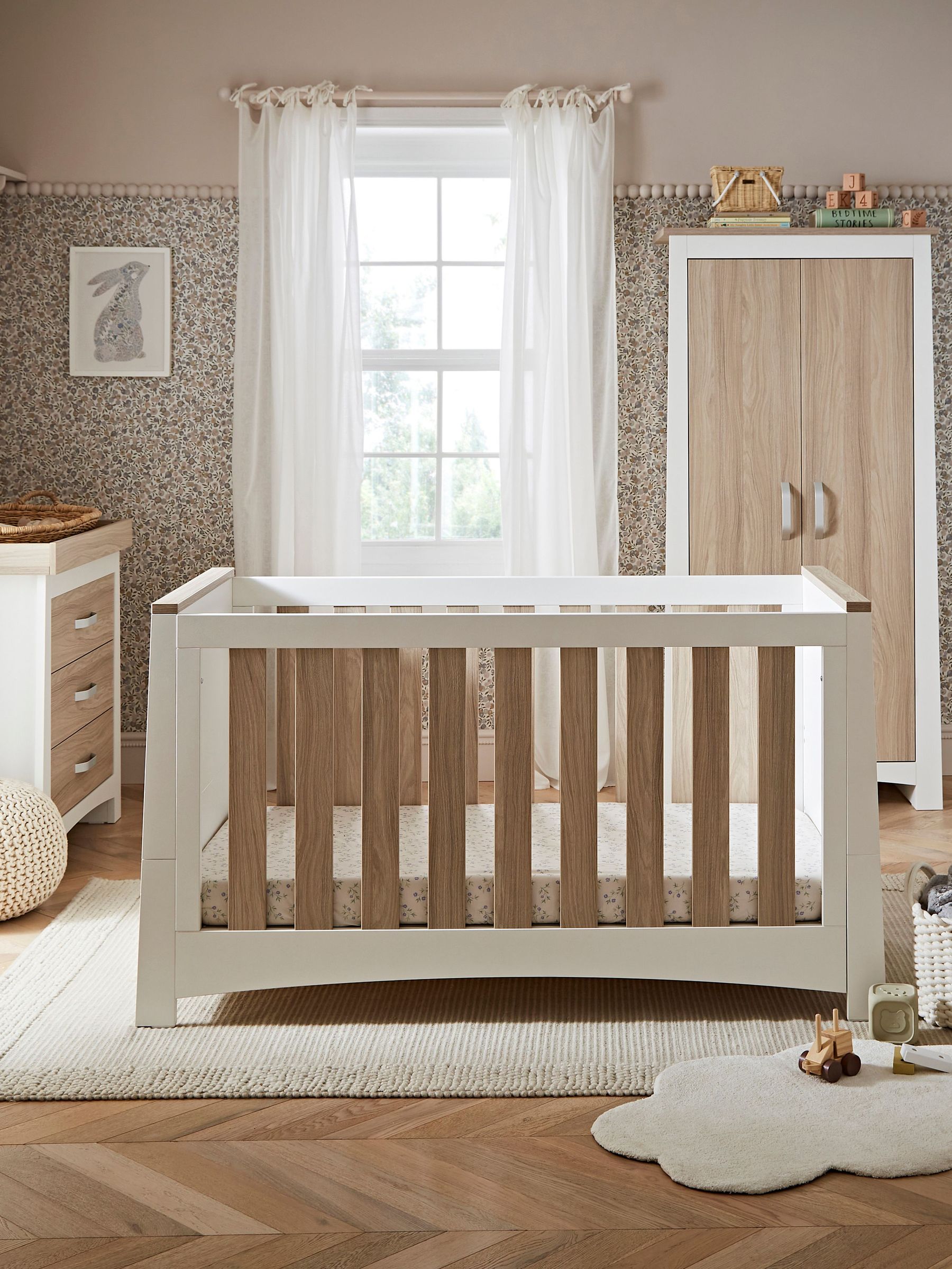 Cuddleco 3 Piece White and Ash Nursery Furniture Set (D56498) | £800
