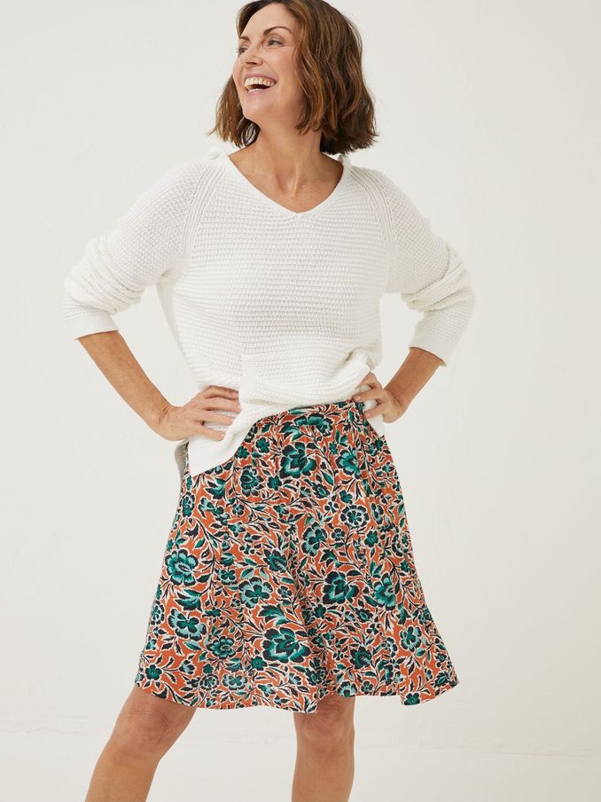 Orange Wynne Sketched Floral Skirt (D57567) | £25