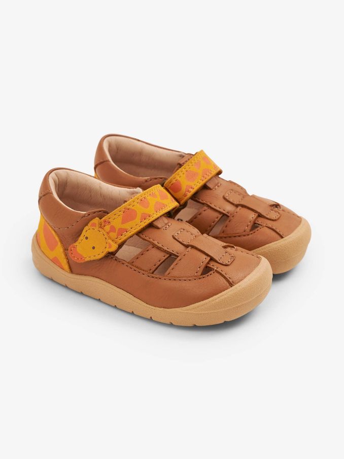 Tan - Kids' Start-rite Giraffe First Steps Closed Toe Shoes