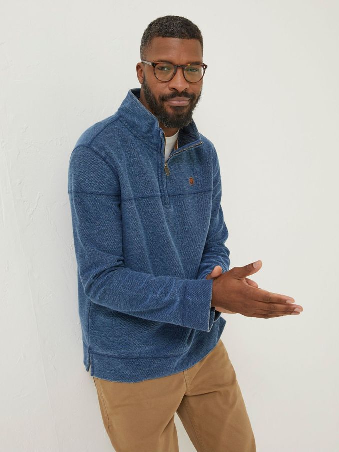 Blue Half Neck Sweatshirt (D60946) | £38