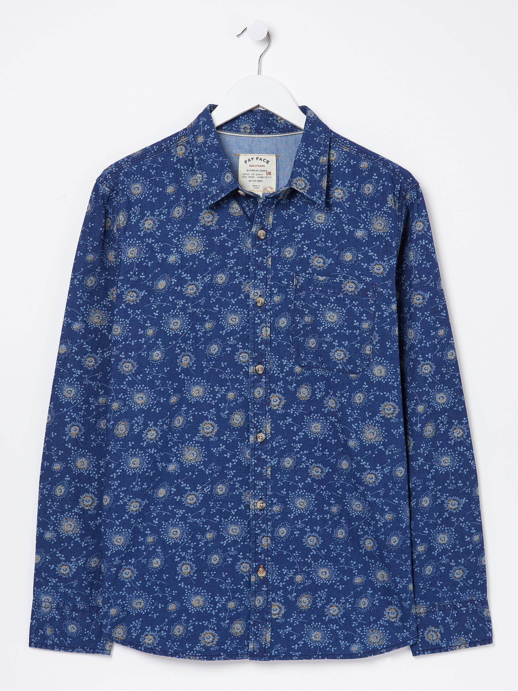 Blue - Regular Fatface Floral Shirt