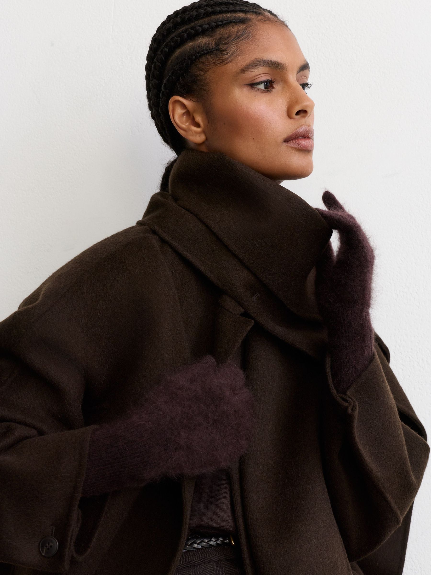 Grape - Brushed Cashmere Gloves