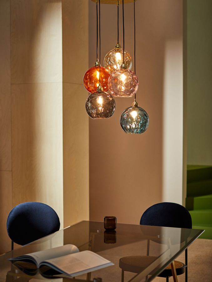 Ilaria Cluster Light in Red Multi (D78386) | £249