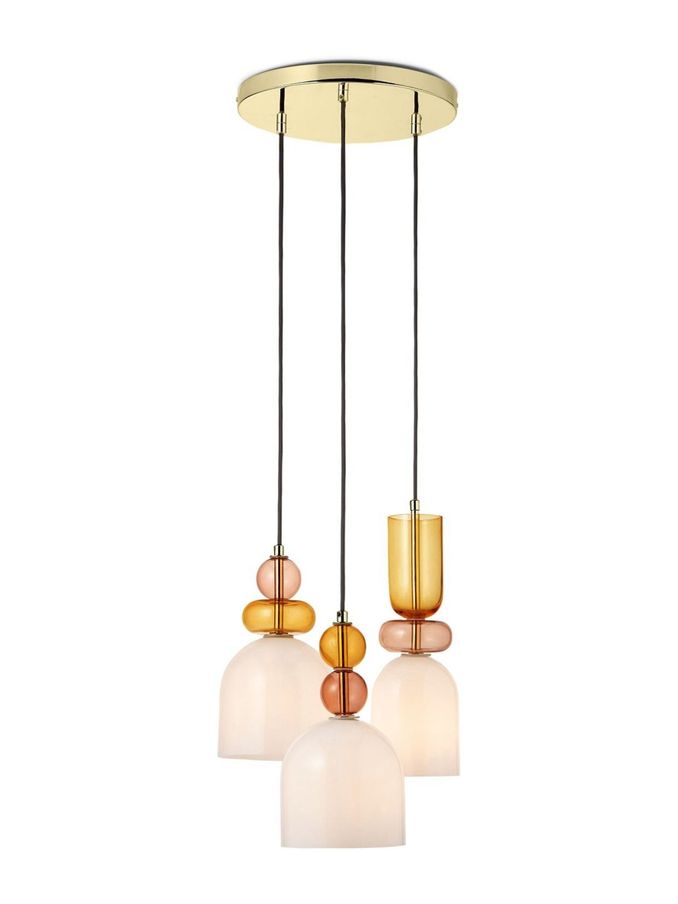 Whitney Cluster Pendant Lamp in Pink Multi (D78429) | £199