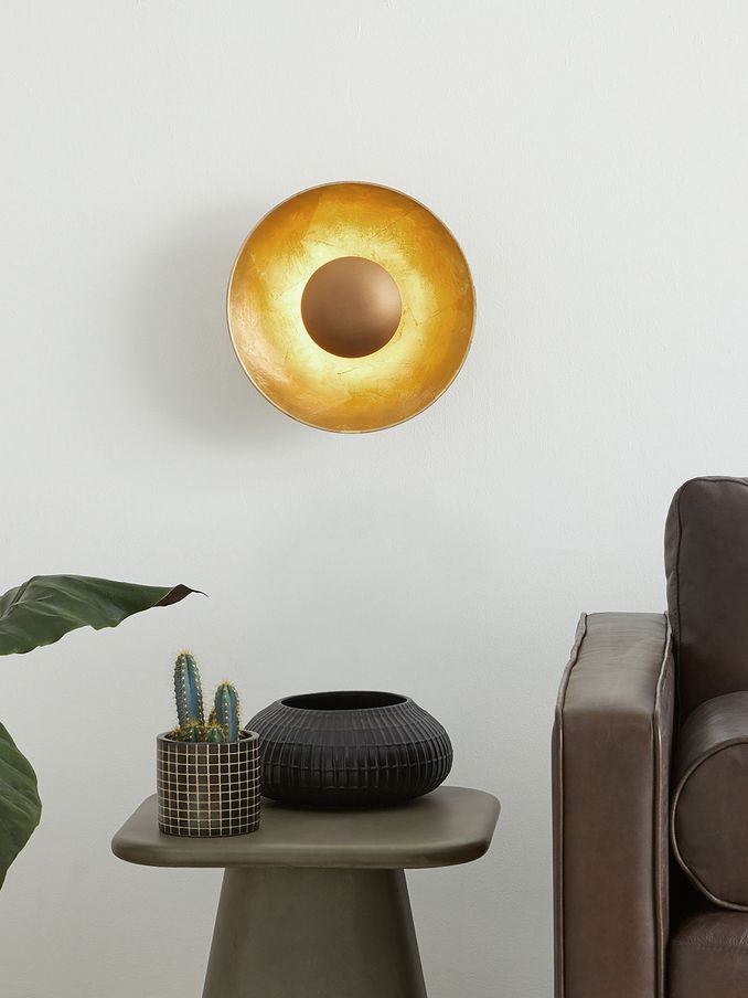 Chicago Wall Lamp in Antique Copper/Gold (D78432) | £89